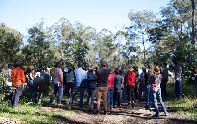 A community workshop at Chaffin Creek Farm
